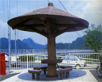 成都仿木涼亭廠家教您制作水泥仿木紋理