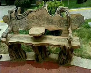 成都公園仿木凳子工程案例